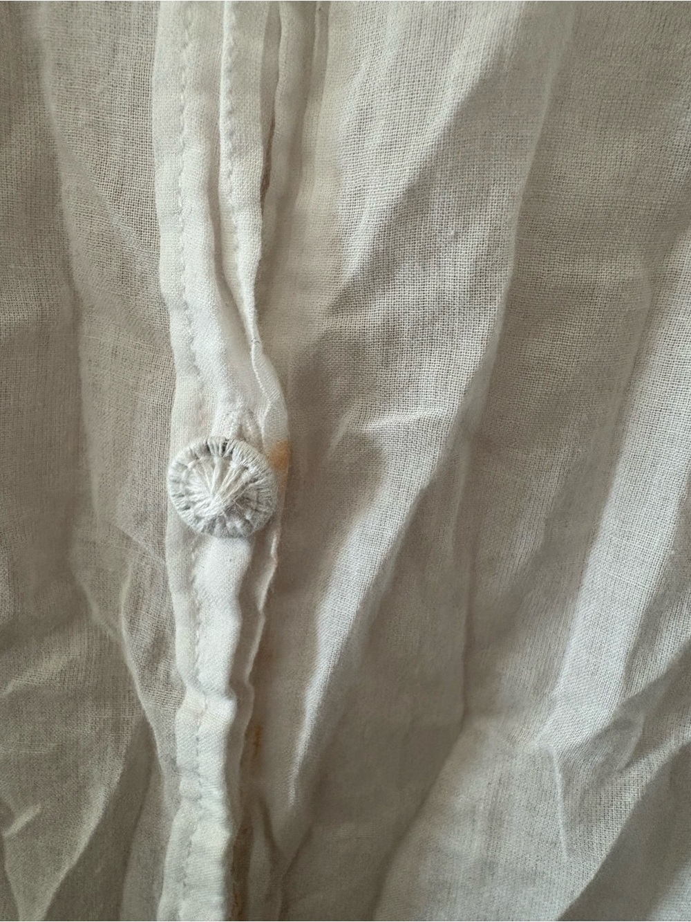 Skin Lightweight sheer White Button-Front Shirt blouse Size 1 Medium - Picture 3 of 10